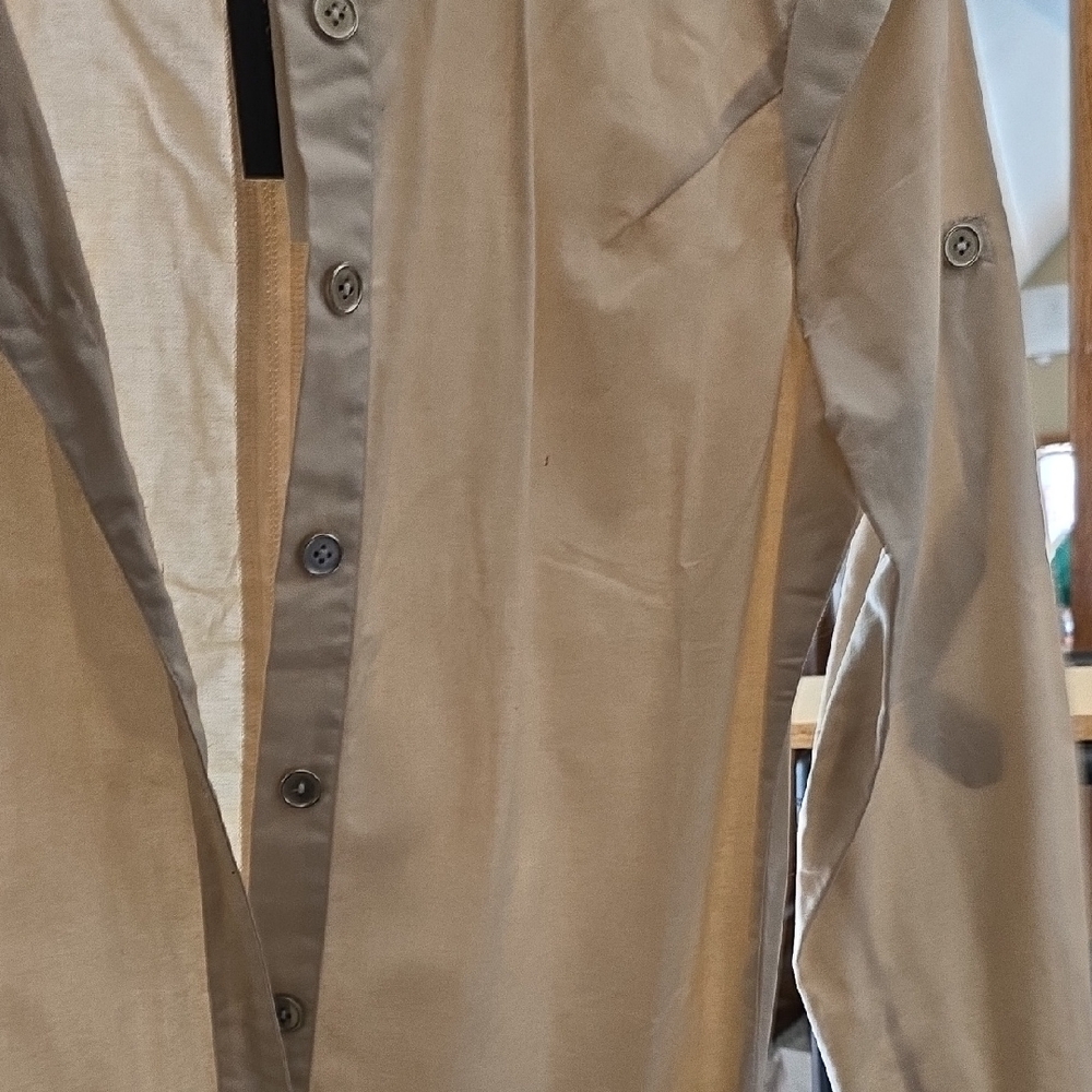 Tan Button-Up Jumpsuit